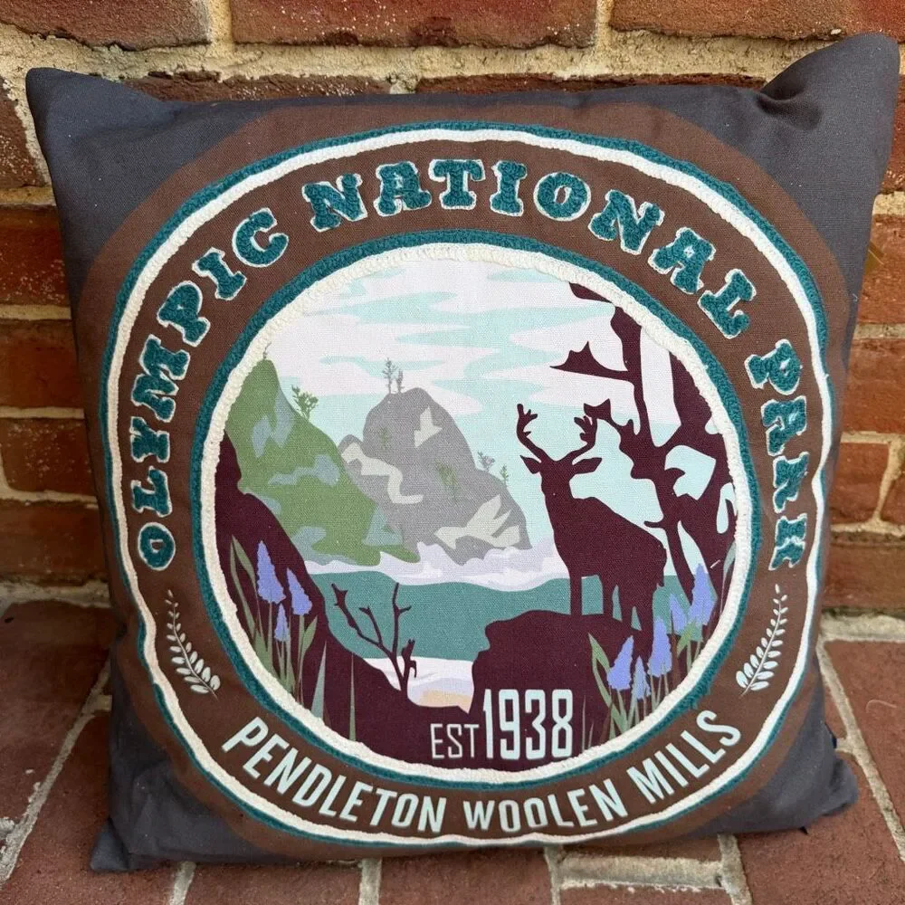 Pendleton Olympic National Park Embroidered Accent Throw Pillow 20x20 NWT